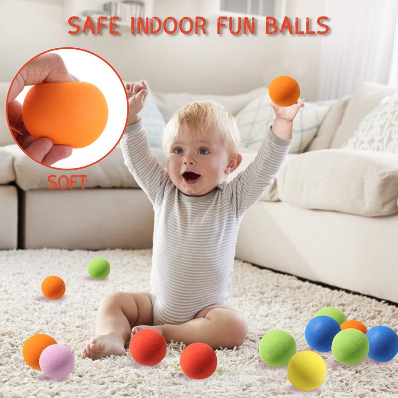 oazoxcx 12 Pieces Soft Foam Balls Lightweight Mini Play Balls for Safe Indoor Toys Fun Vibrant Assorted Colors Orbs Unique Birthday Party Favors for Boys and Girls - Image 3